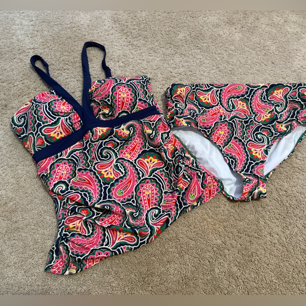 Boden Multicolor Paisley Swimsuit
